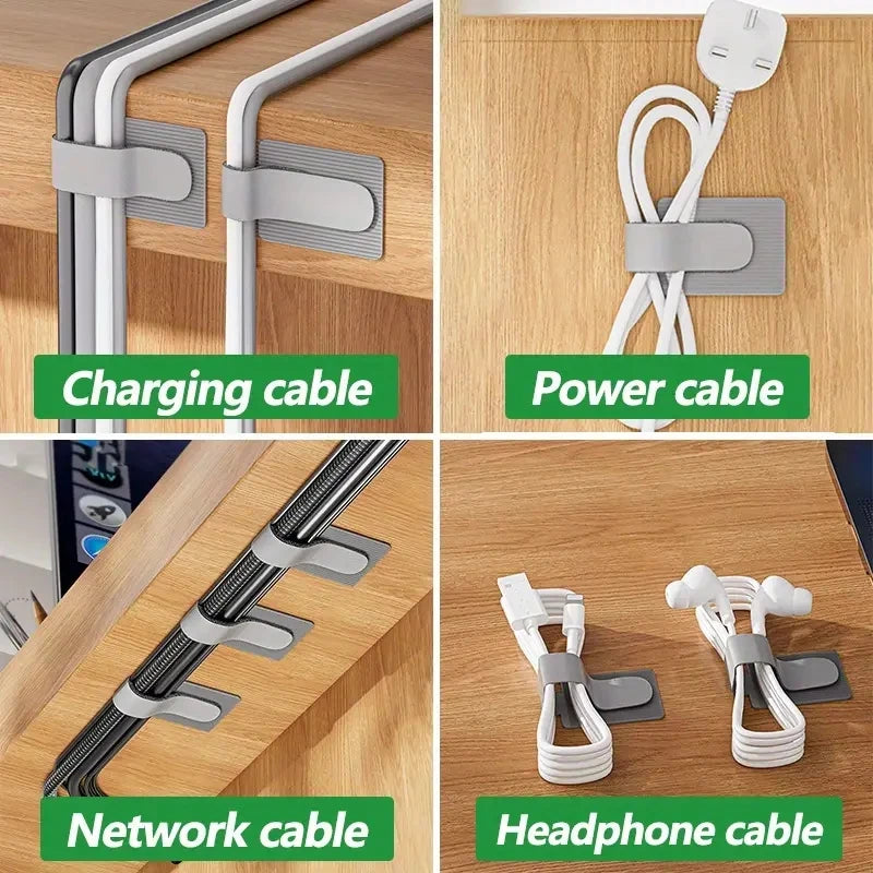 Reusable Cable Ties – Desk & Home Cord Organizer Straps for Clean Setup