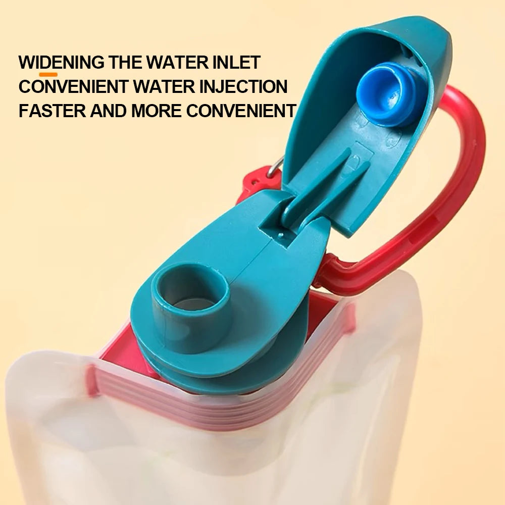 Foldable Sports Water Bottle – BPA-Free PE Plastic, Portable for Hiking & Cycling