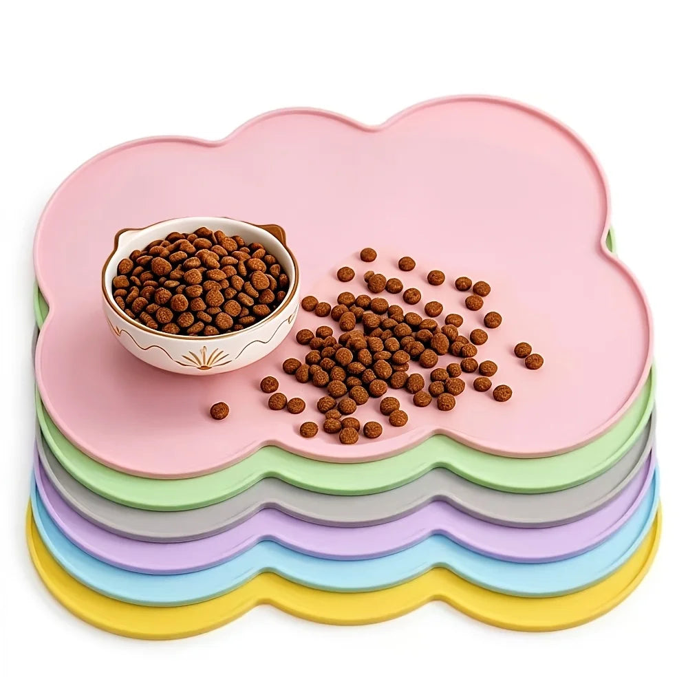 Silicone Pet Feeding Mat with Raised Edge