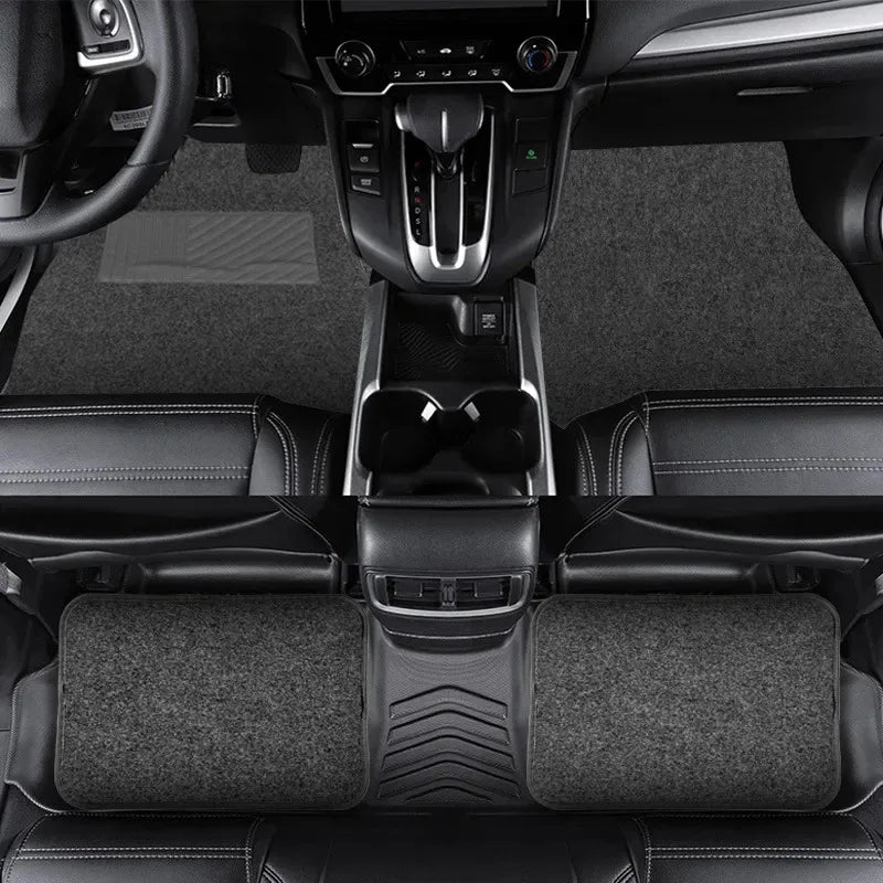 4-Piece Carpet Car Floor Mats – Front & Rear Set for Cars, SUVs & Vans