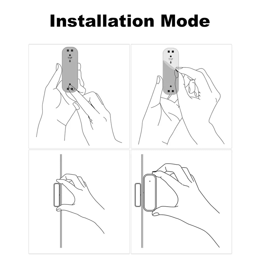 Door Sensor Window Contact Sensor Open Closed Detector Smart Home Alarm Security Protection Work With Tuya and Smart Life