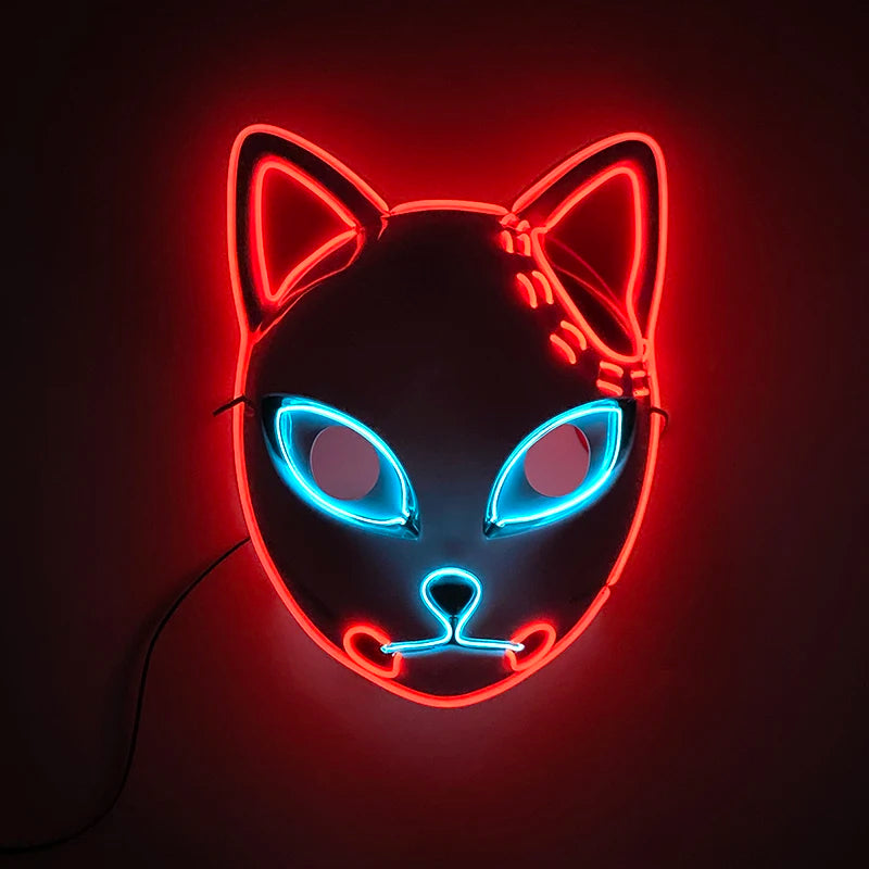 EL Light-Up Halloween Mask – 3 Lighting Modes