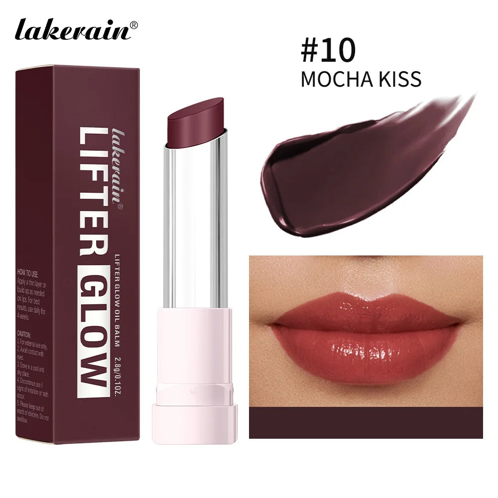Lakerain Glow Lip Oil Balm Long Lasting Moisturizing Nourishing Daily Care Lip Balm Smooth-melt Softness Texture Natural Makeup