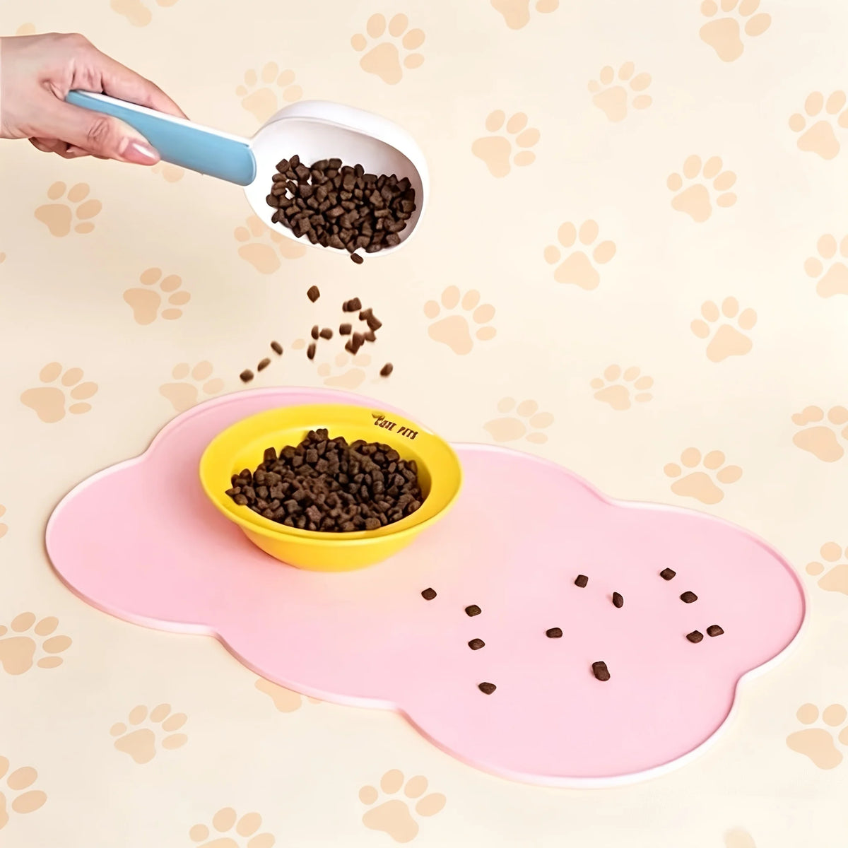 Silicone Pet Feeding Mat with Raised Edge