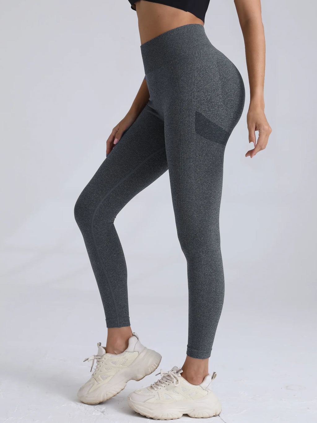 Women's High-Waisted Seamless Stretch Leggings