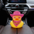 1pc Denim Duck Car Dashboard Decor - Cute Duck Wearing Hat, Sunglasses & Necklace, Non-Slip Adhesive Mat For Cars & Trucks