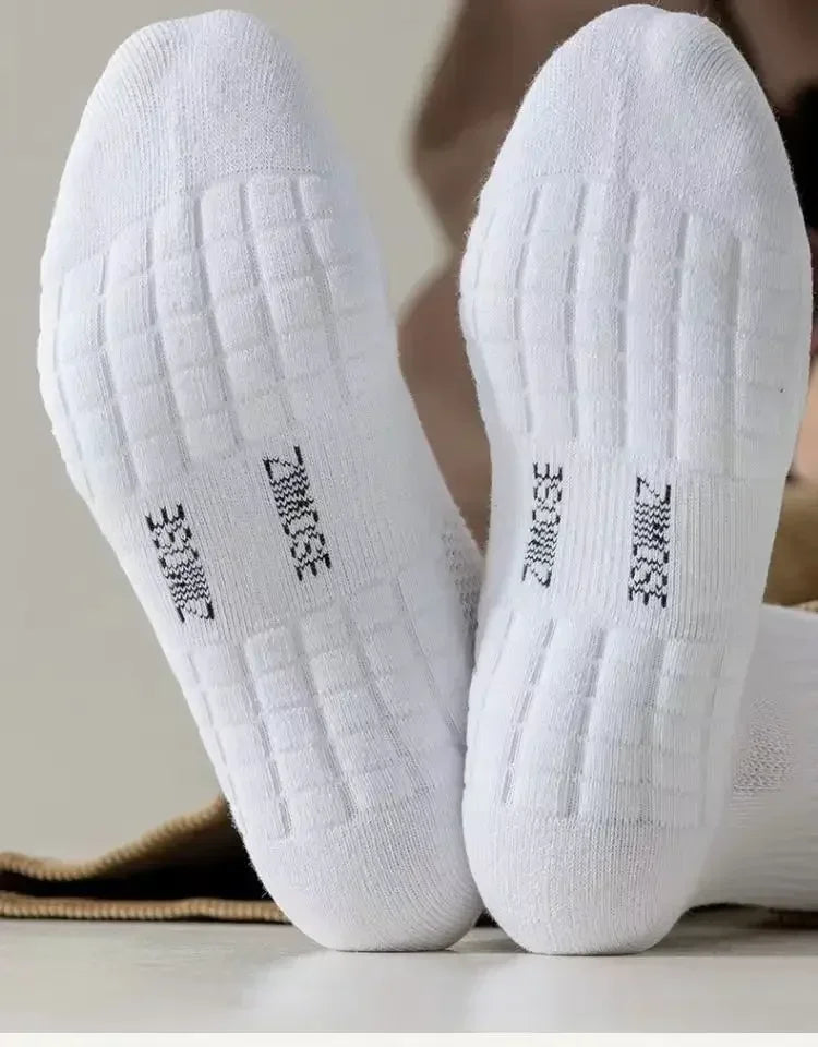 Men's Terry-Cushioned Sports Socks – 3 Heights, 1 or 4 Pairs