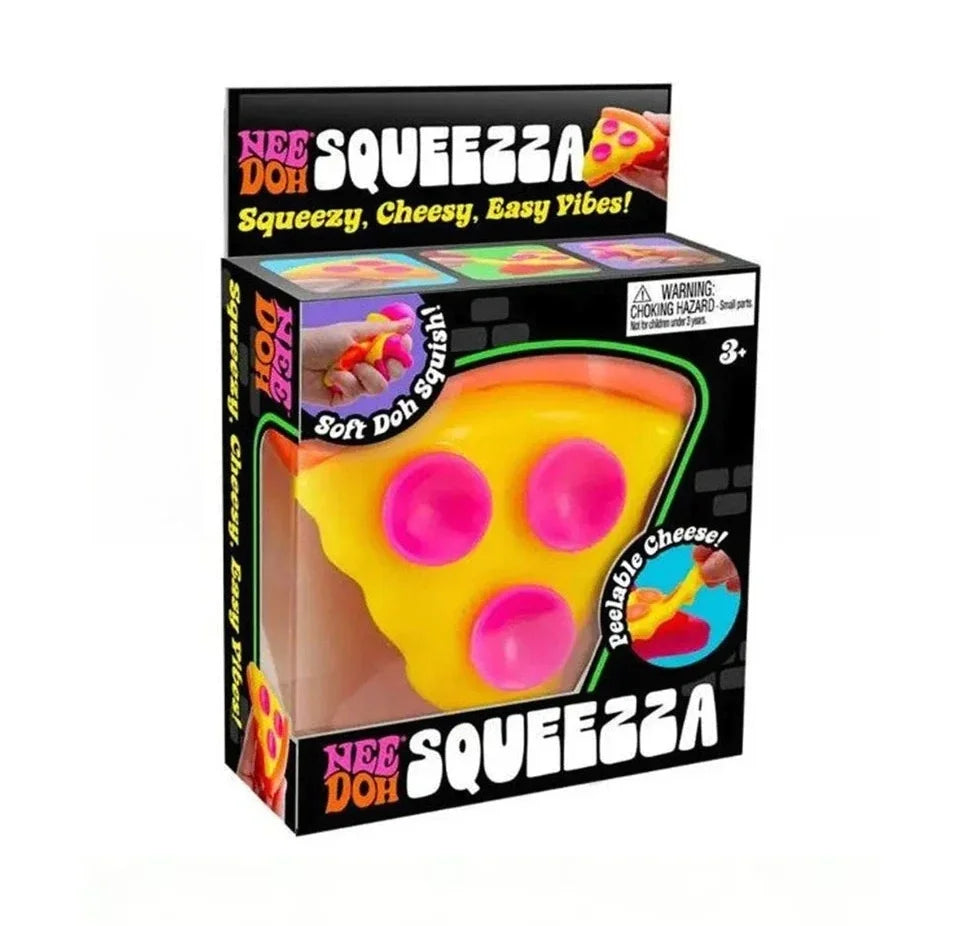 Schylling Needoh pizza Sensory Fidget Cube Stress Relief Squishy Cube Anti-Anxiety Squeeze Toy For Focus ADHD Population
