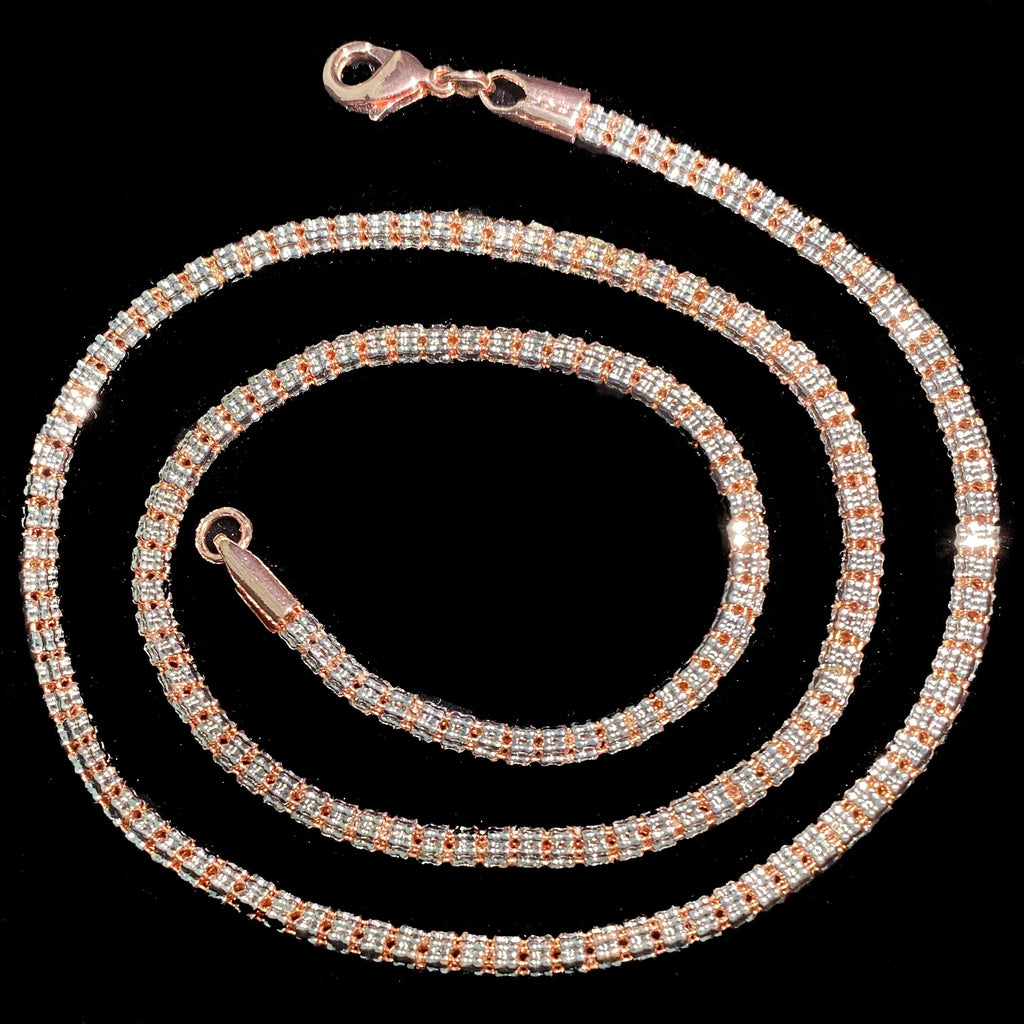 Textured Round-Link Chain Necklace