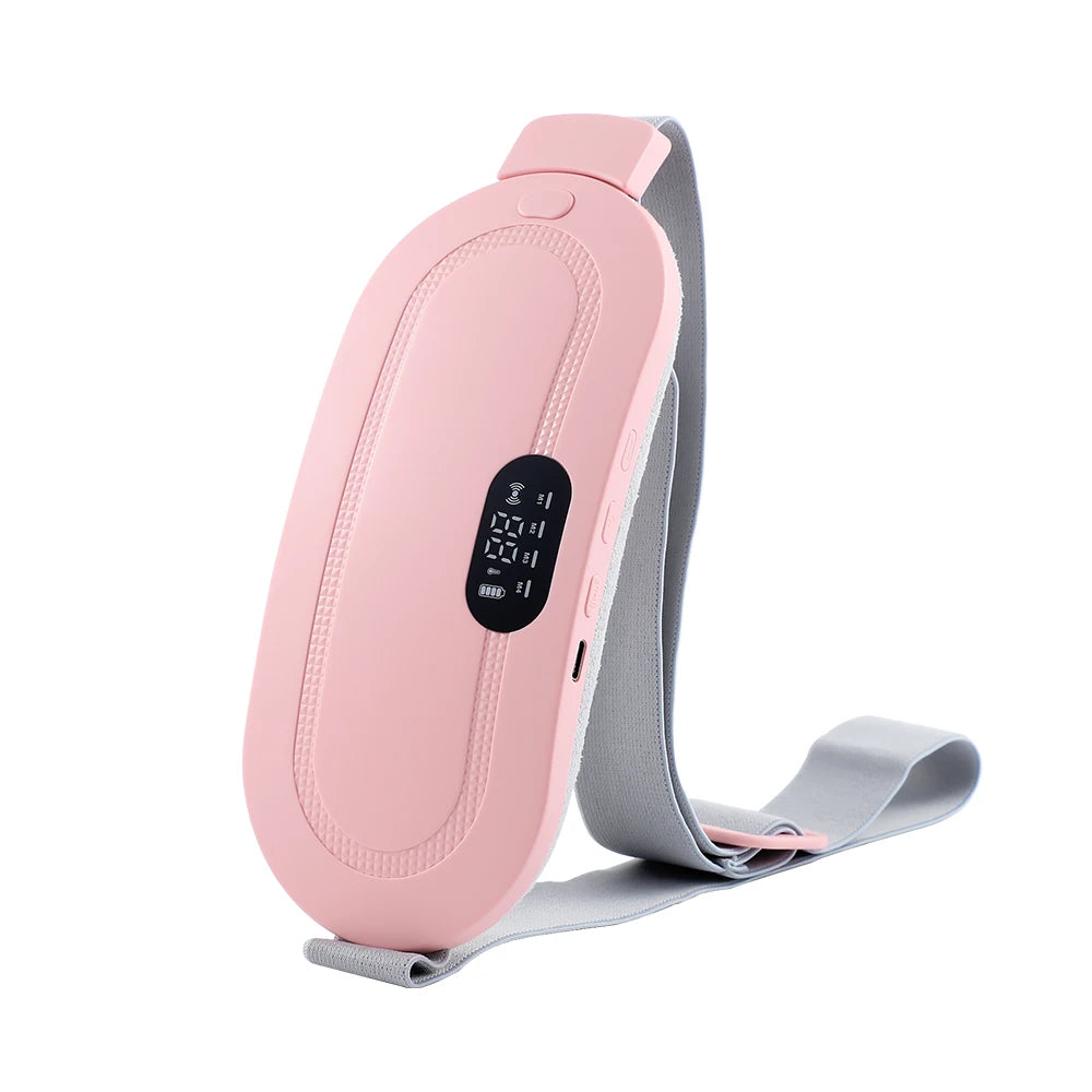 Electric Heating Massage Belt – Vibrating Period Cramp Relief & Waist Warmer, CE Certified, USB Rechargeable