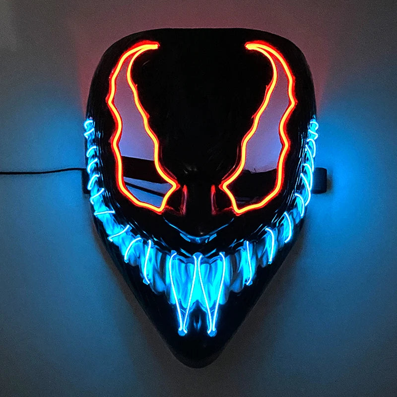 EL Light-Up Halloween Mask – 3 Lighting Modes