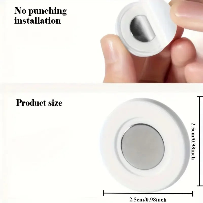 No-Drill Magnetic Remote Holders – White