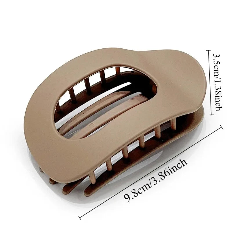 Leopard Matte Oval Hair Claw Clip for Women New Design Curved Flat Acrylic Barrettes Fashion Styling Hair Accessories