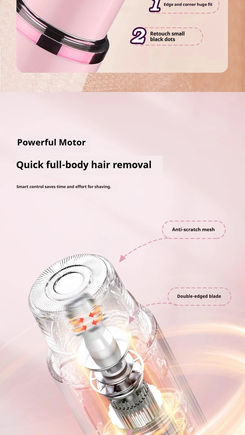Women's Dual-Head Electric Hair Trimmer – Pink