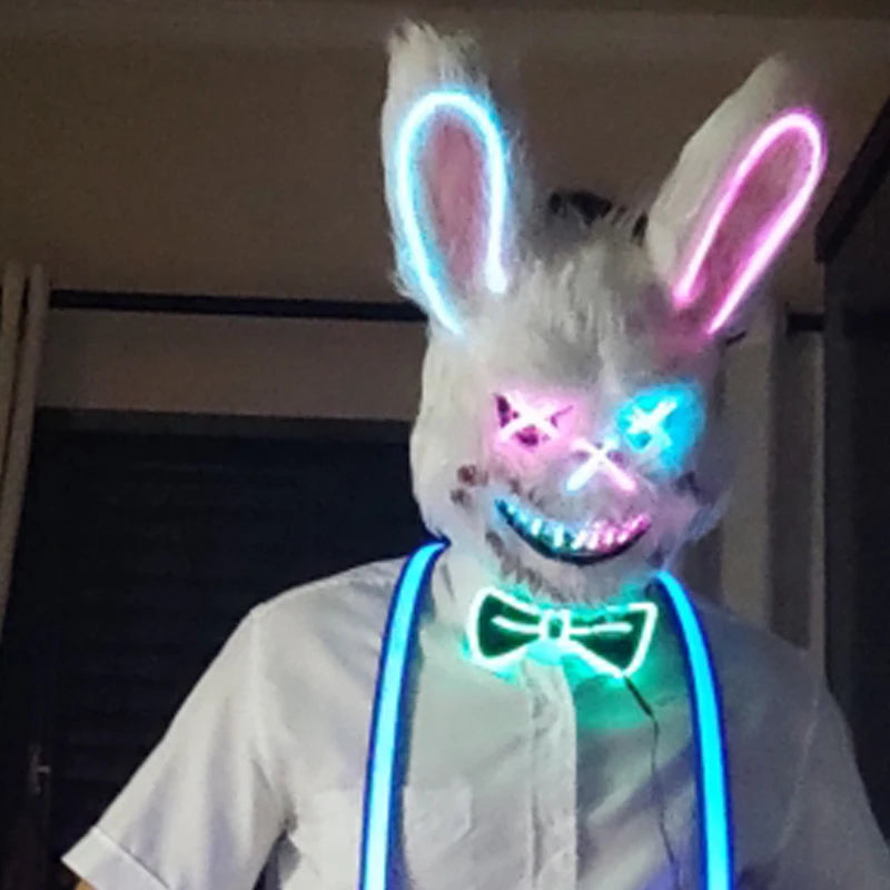 EL Light-Up Halloween Mask – 3 Lighting Modes