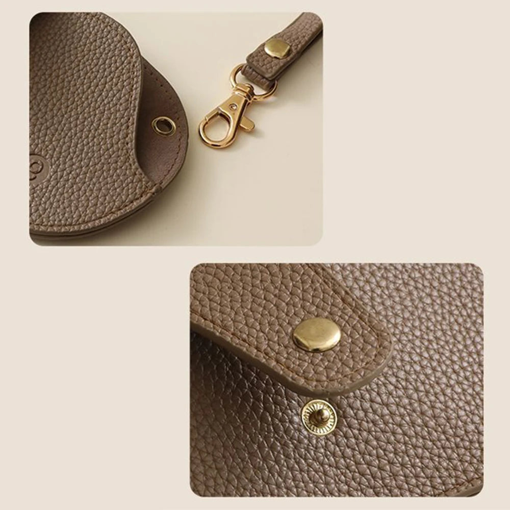 Textured Faux Leather Glasses Pouch with Carry Handle