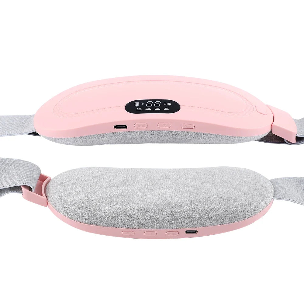 Electric Heating Massage Belt – Vibrating Period Cramp Relief & Waist Warmer, CE Certified, USB Rechargeable