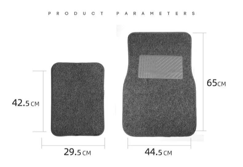 4-Piece Carpet Car Floor Mats – Front & Rear Set for Cars, SUVs & Vans