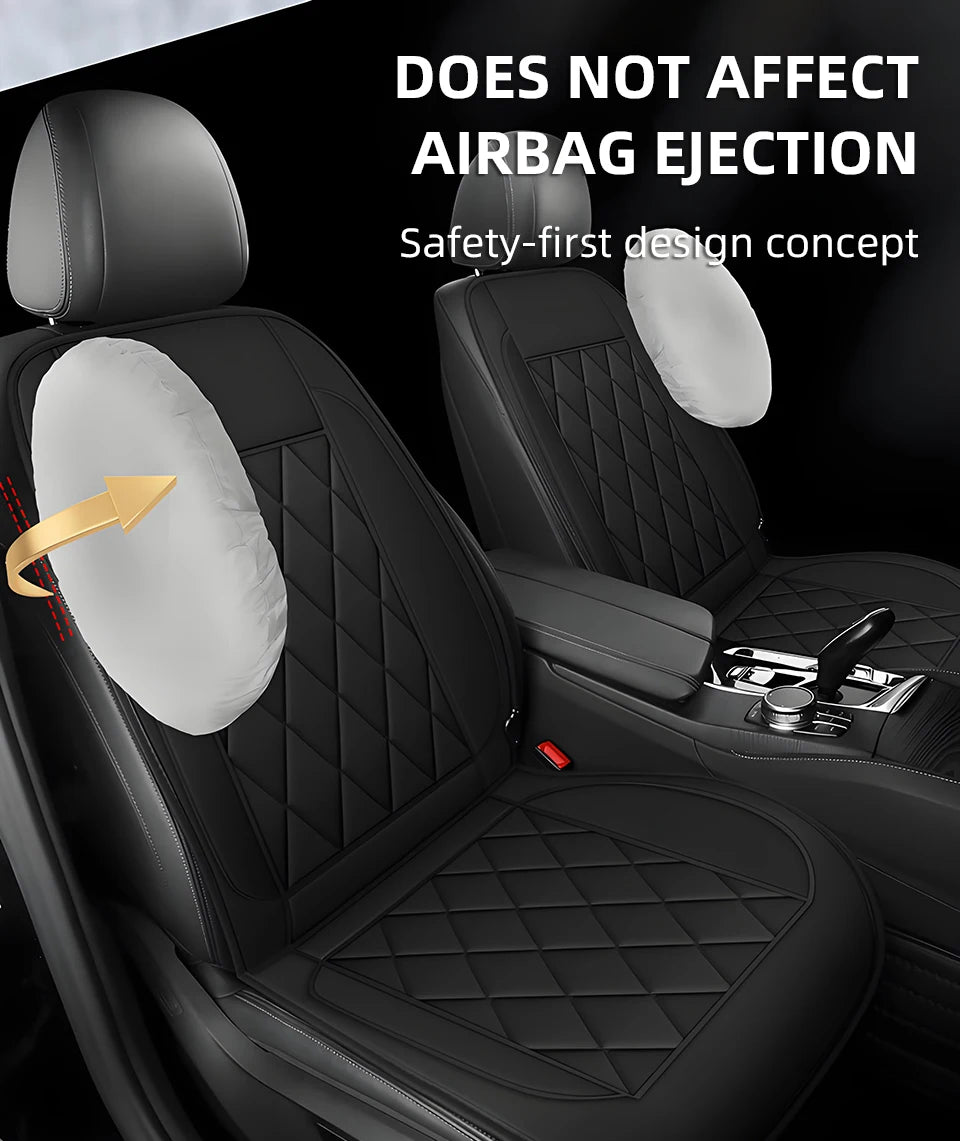12V Heated Car Seat Cushion – Quilted, 2 Heat Settings