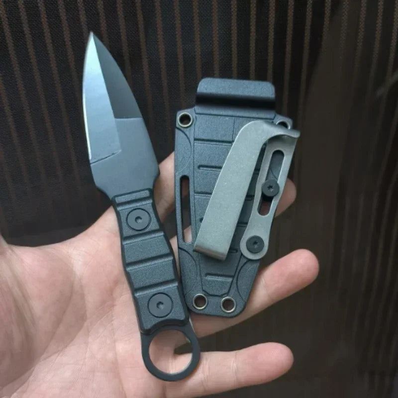 Black Thorn EDC Survival Knife – 7cm Stainless Steel Blade with K Sheath
