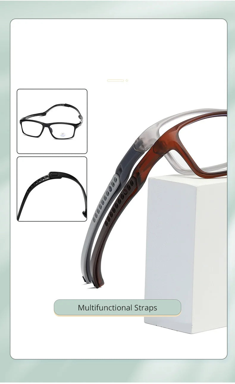 Gmei Optical TR90 Rectangular Sports-Style Eyeglass Frame