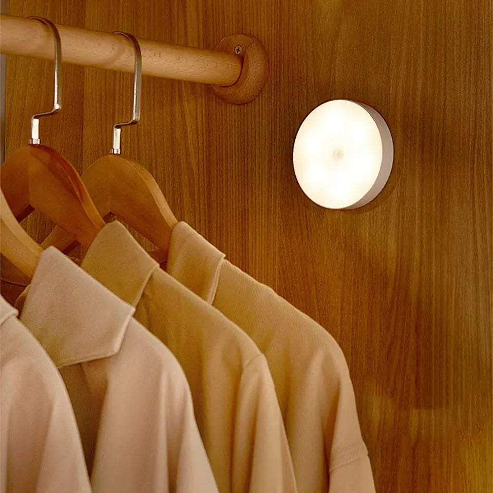 Rechargeable Round Motion-Sensor LED Night Light