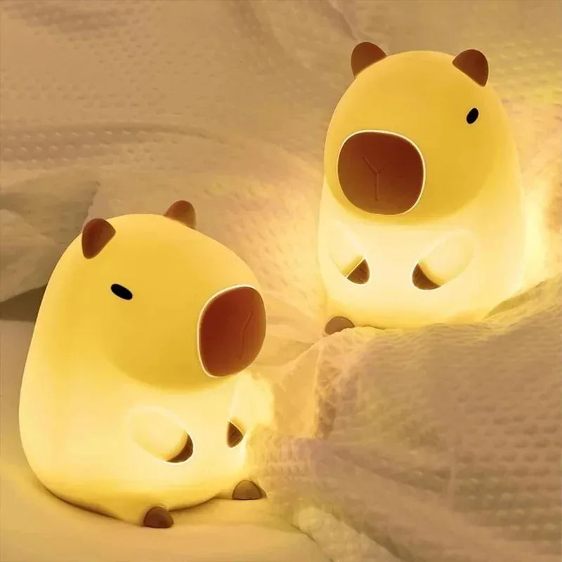 Capybara-Shaped Decorative Night Light – Yellow