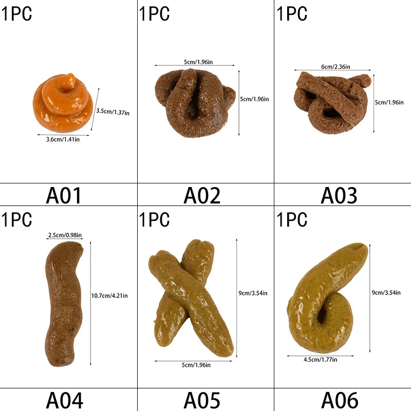 Realistic Fake Poop Prank Toy – Soft Plastic Gag Gift for April Fools, Halloween & Party Jokes, 17cm/6.69inch