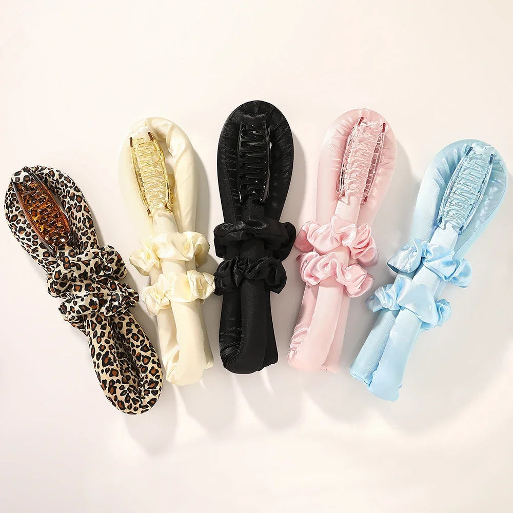 Heatless Curling Rod Headband – No-Heat Silk Ribbon Hair Roller for Overnight Curls, All Hair Types