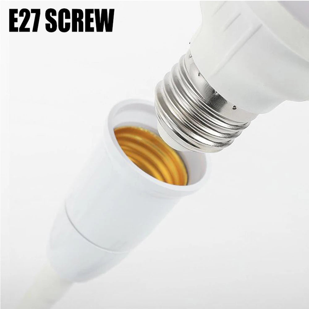 Plug-In E27 Lamp Holder with Switch & Flexible Neck