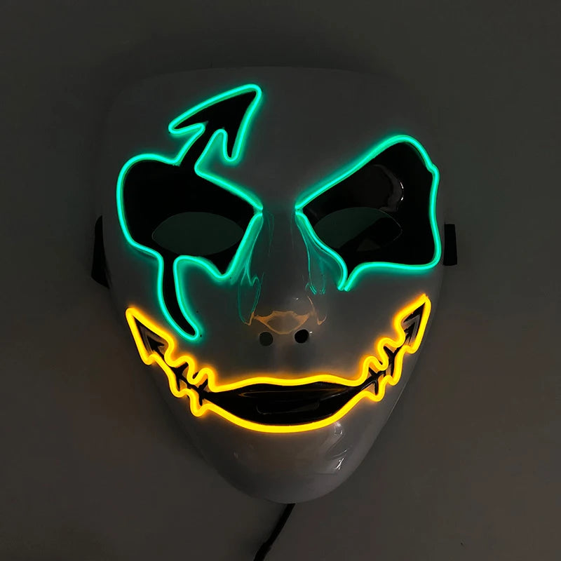EL Light-Up Halloween Mask – 3 Lighting Modes