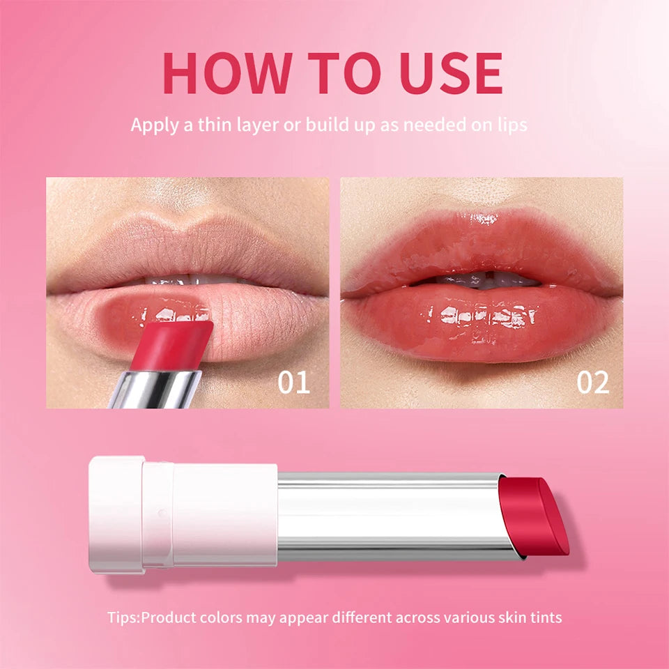 Lakerain Glow Lip Oil Balm Long Lasting Moisturizing Nourishing Daily Care Lip Balm Smooth-melt Softness Texture Natural Makeup