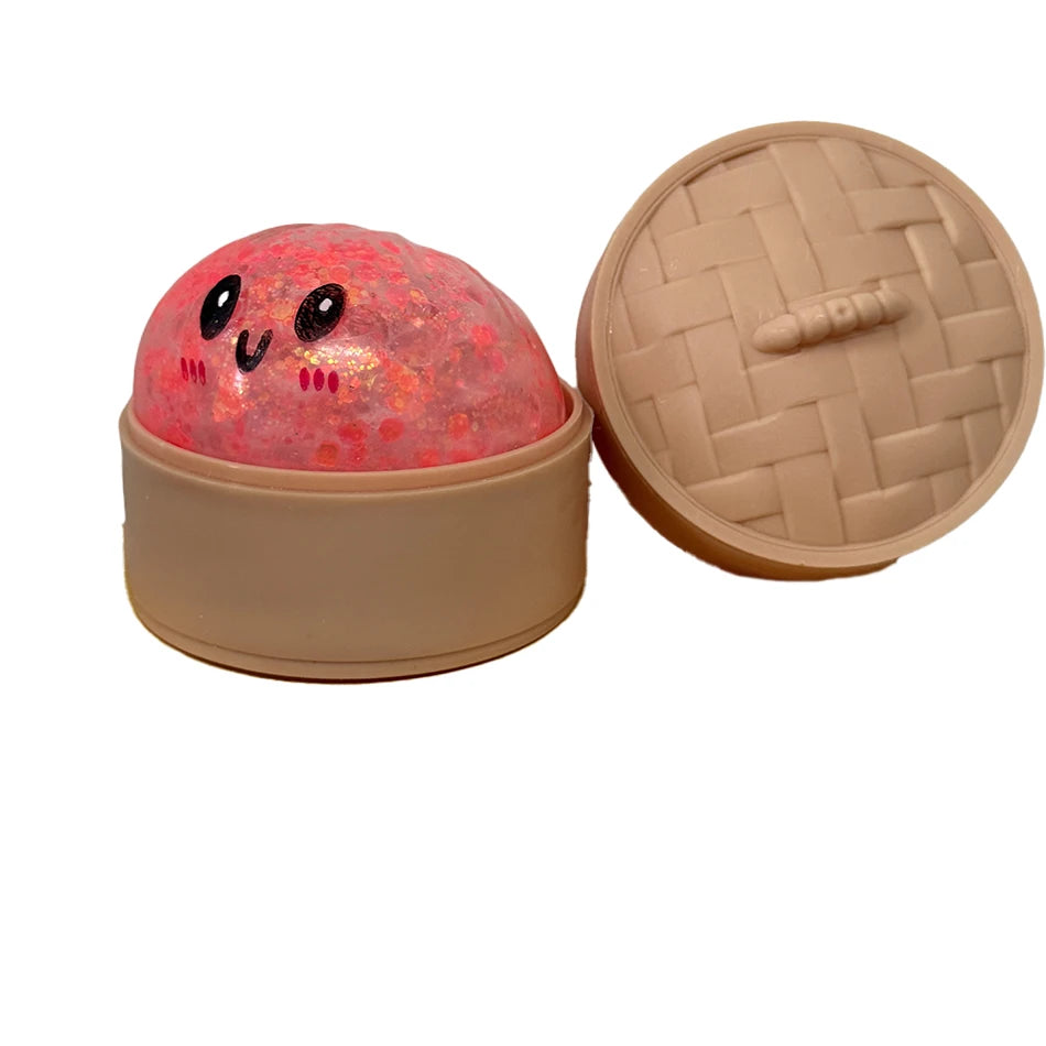 Dumpling Pressure Dumpling Squishies Cute Colorful Bun Toy Slow Rising Stress Relief Fidget Toy for Kids Adults Anti-Anxiety Toy