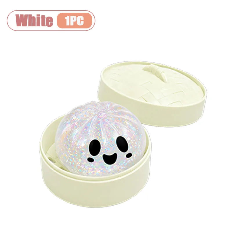Halloween Bun Squishy Toy - Slow Rebound Stress Relief, 1–5 Pack, 5 Colors