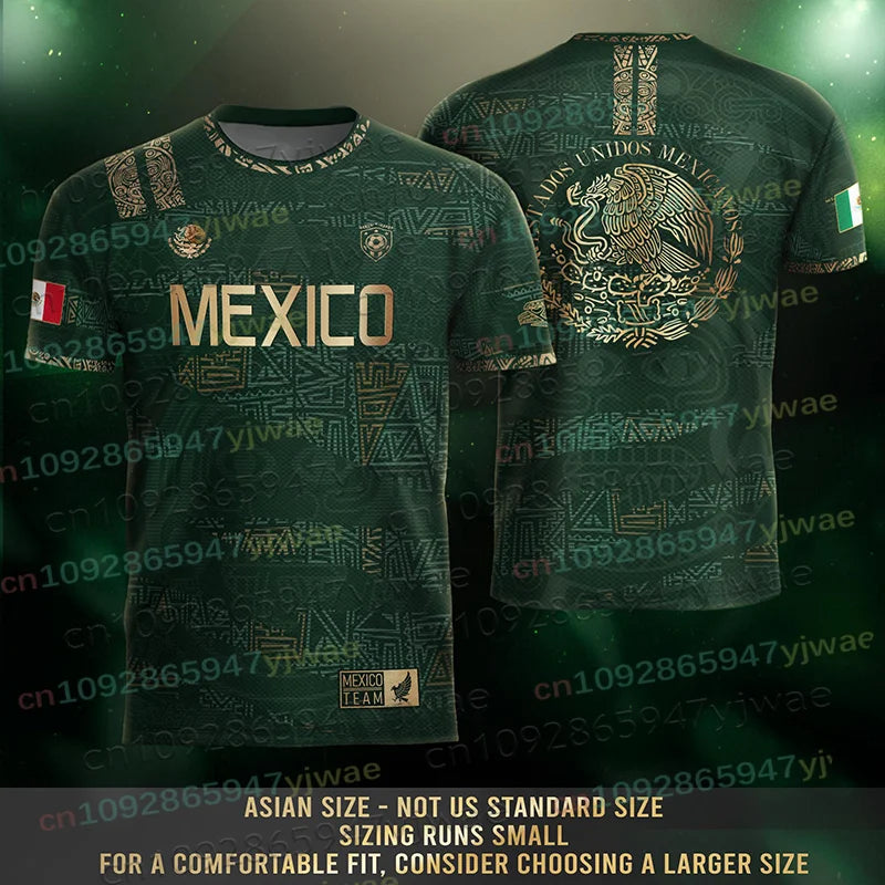 Mexico Special Youth Football Jersey Mens Women Casual Sport Breathable Top for Competition Training Tees Summer Men's Clothing