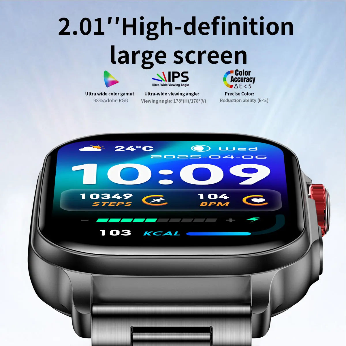 Bluetooth Calling Smartwatch with LED Flashlight