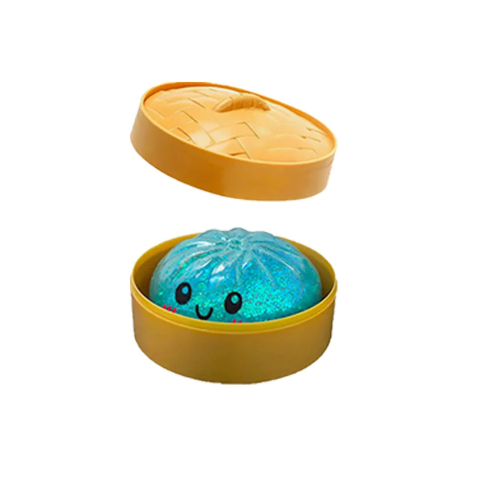 Dumpling Pressure Dumpling Squishies Cute Colorful Bun Toy Slow Rising Stress Relief Fidget Toy for Kids Adults Anti-Anxiety Gif