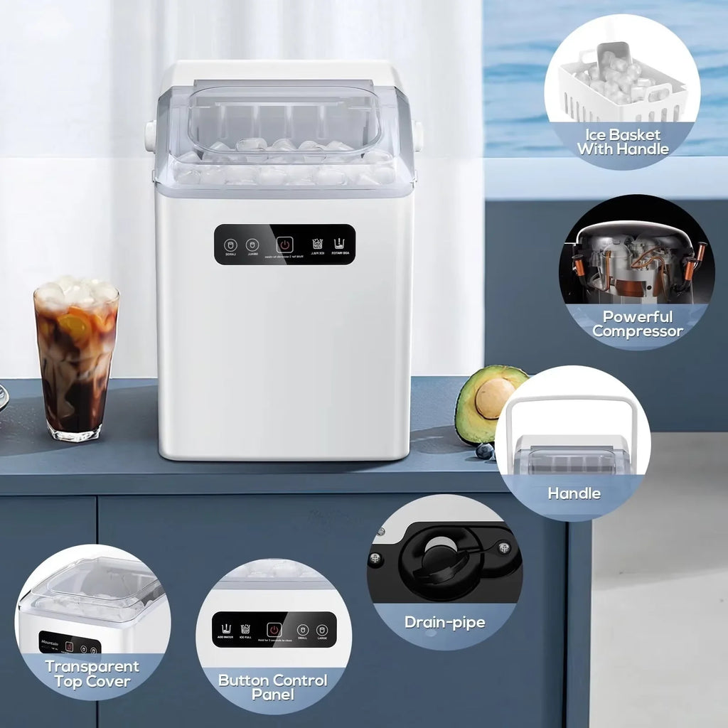 SUSWEETLIFE Countertop Ice Maker – 220V
