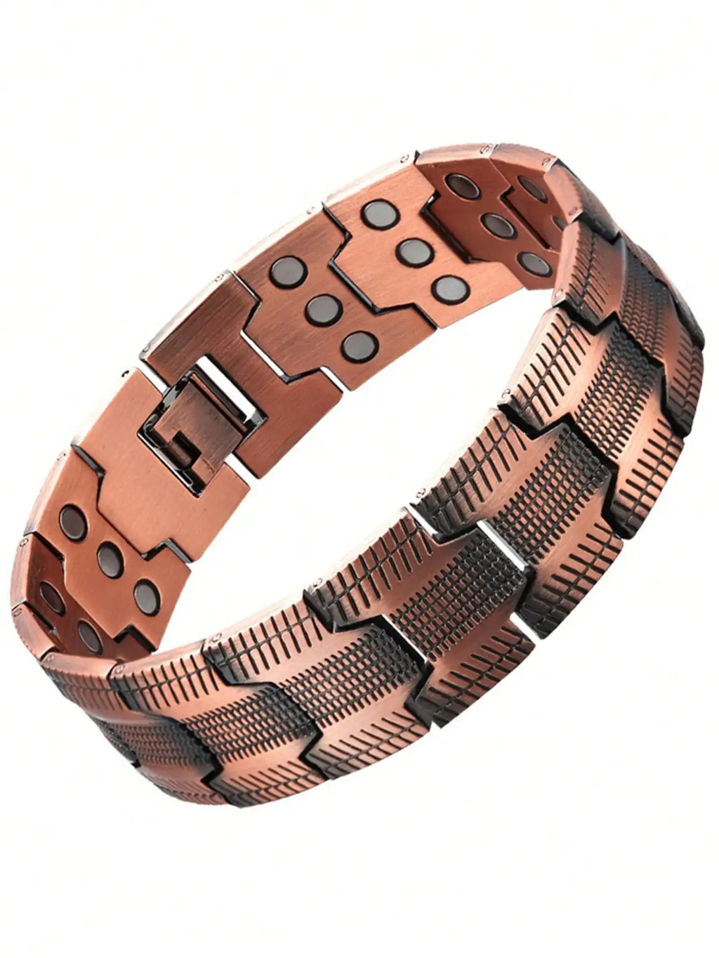 Men’s Vintage-Style Copper-Tone Link Bracelet