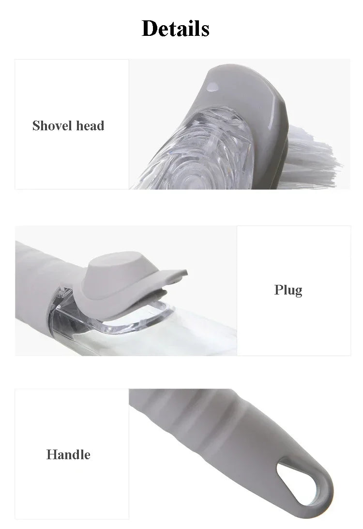 Soap-Dispensing Dish Brush with Scraper