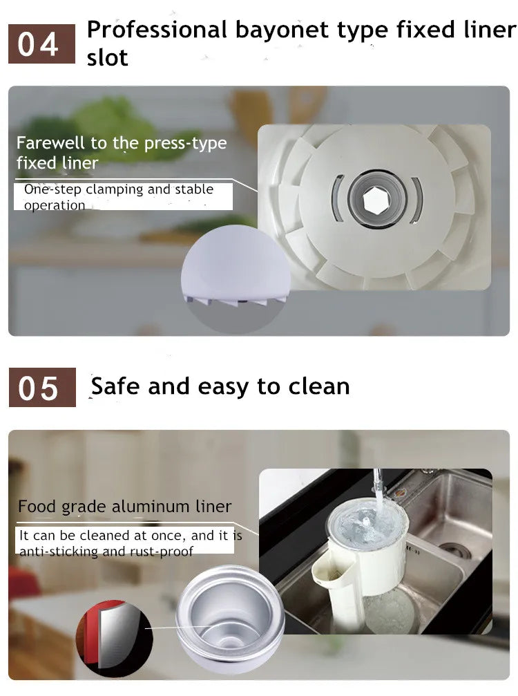 Mini Soft Ice Cream Machine – 1L Home Ice Cream Maker, Simple One-Button Operation, Makes ~8 Cones, CE Certified