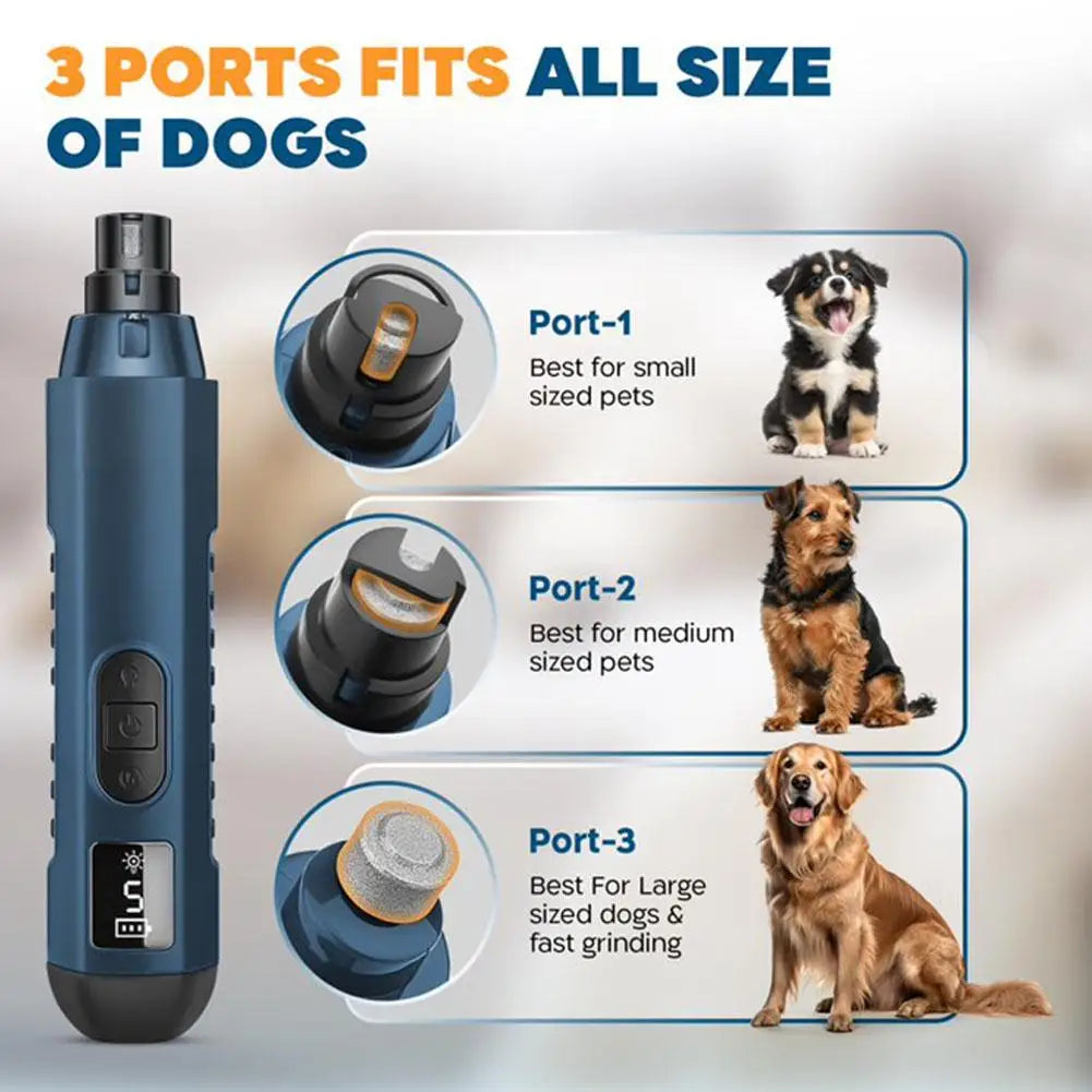Rechargeable 5-Speed Pet Nail Grinder with LED Lights