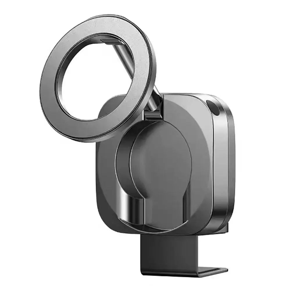Magnetic Travel Phone Mount – Foldable Clip-On Holder with 360° Rotation
