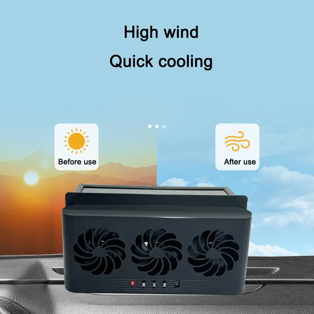 Solar-Assisted Car Window Ventilation Fan