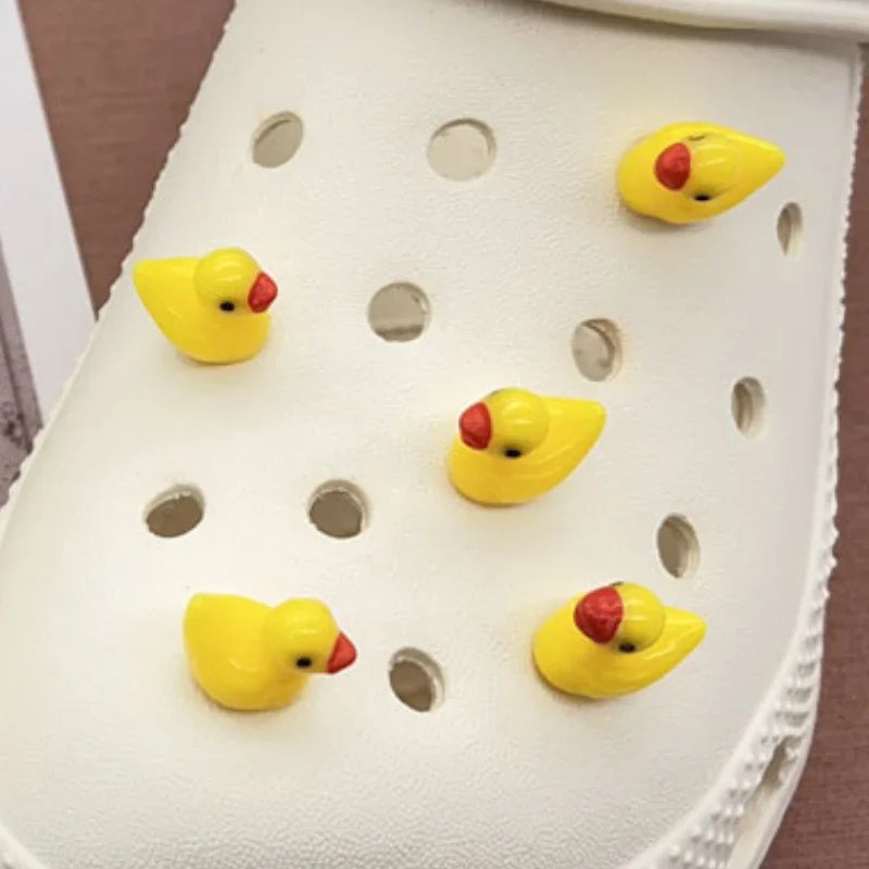 3D Cute Duck Noctilucent Shoe Charms for Crocs Garden Sandal Clogs Pins Decorations Slipper Accessories Girl Women Gift