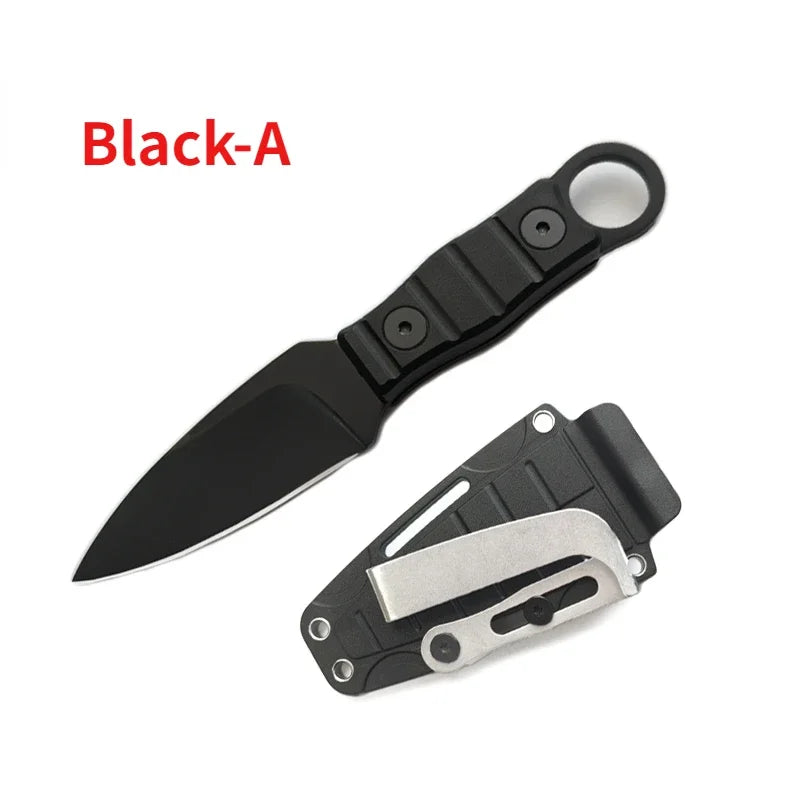 Black Thorn EDC Survival Knife – 7cm Stainless Steel Blade with K Sheath