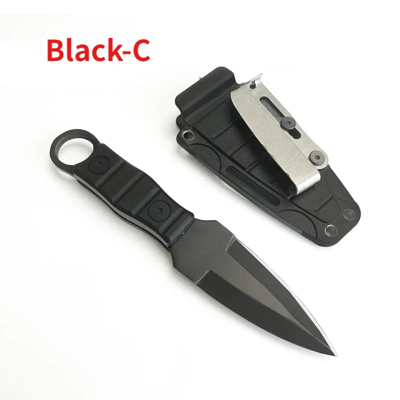 Black Thorn EDC Survival Knife – 7cm Stainless Steel Blade with K Sheath