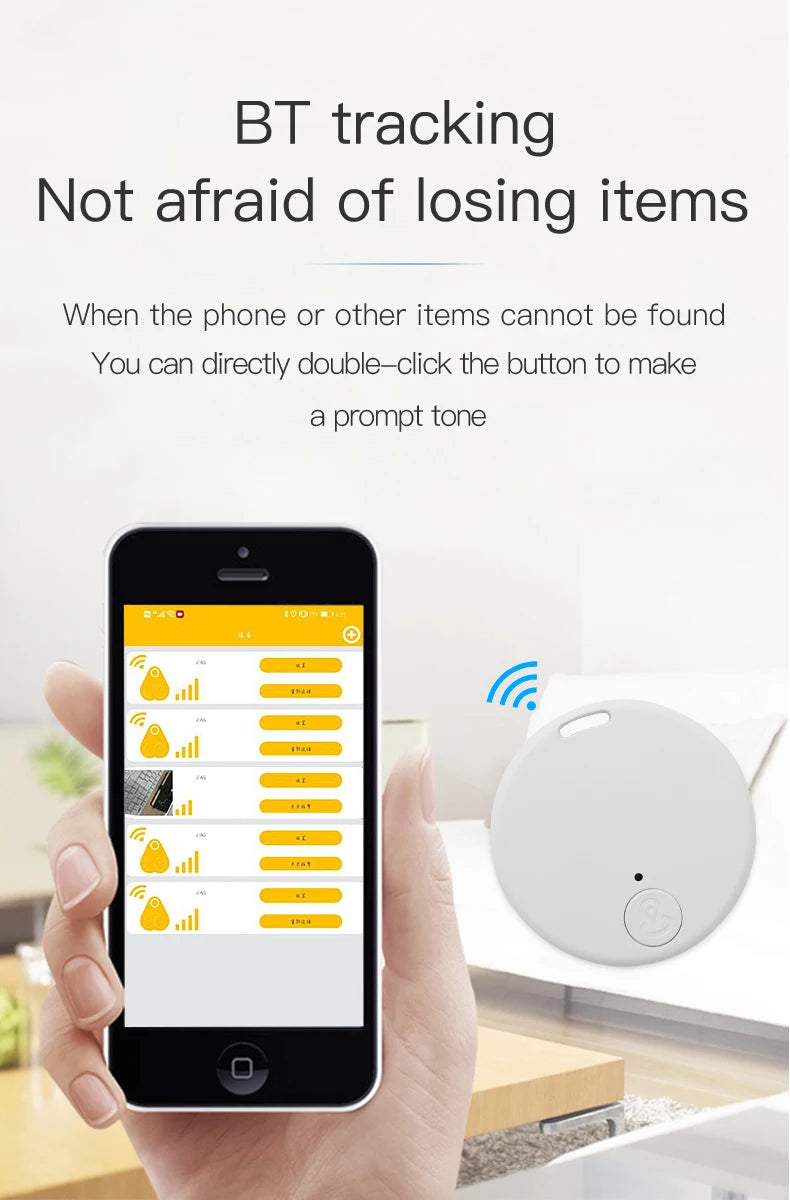 Mini-GPS-Locator Anti-Verlust-Alarm Geldbörse Schlüsselanhänger Smart Tag Bluetooth-kompatibler Tracer Schlüsselanhänger Hund Haustier Kind Tracker Schlüsselfinder