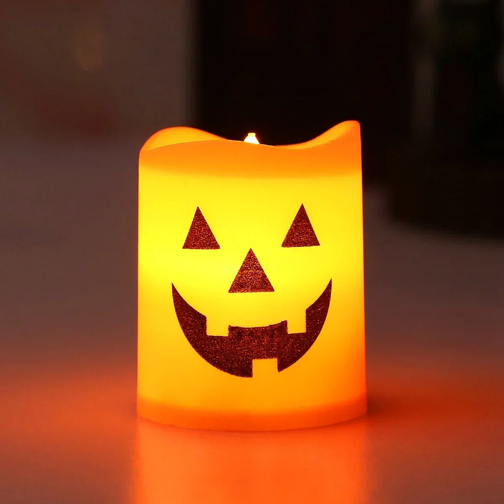 Halloween Jack-o’-Lantern LED Candles – 6-Piece Set