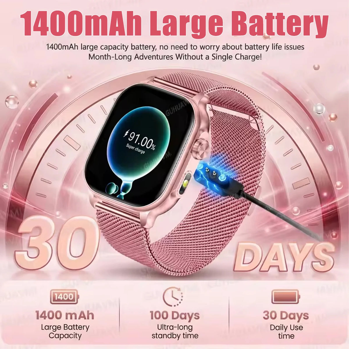 Bluetooth Calling Smartwatch with LED Flashlight